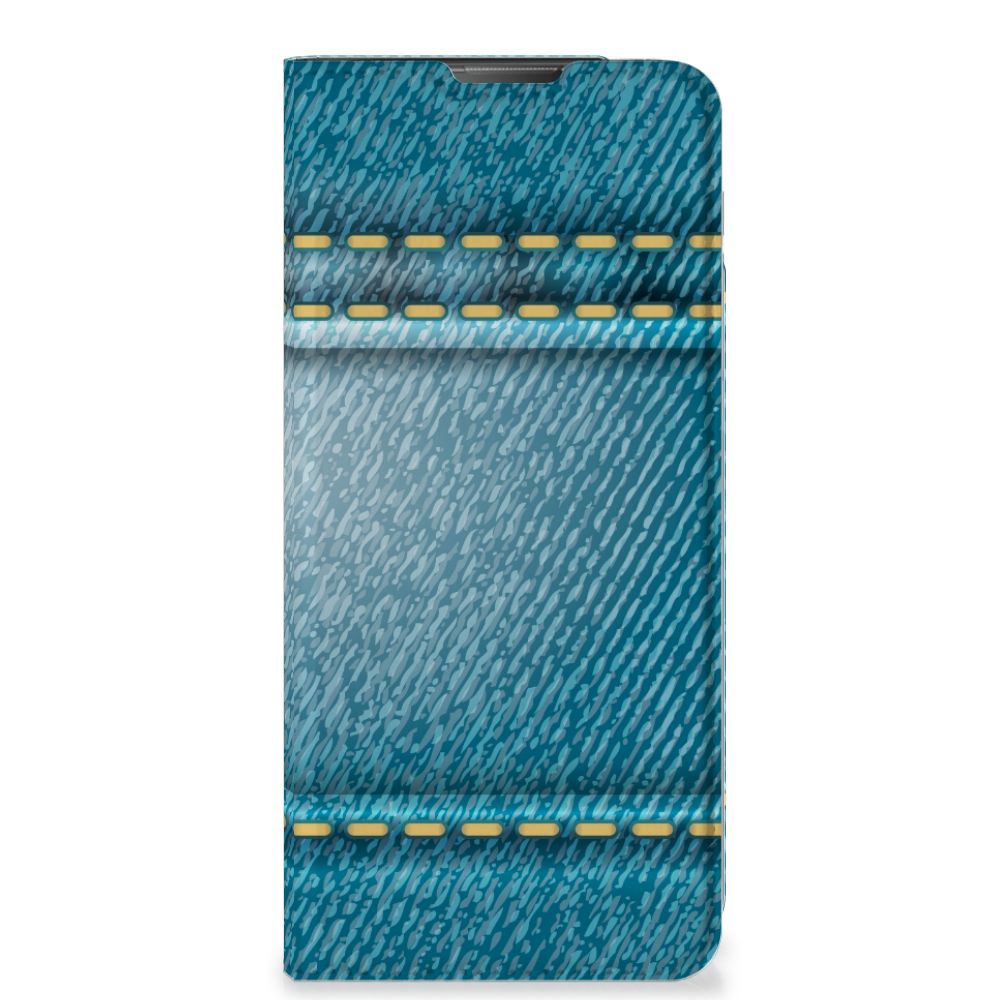 Motorola Moto E20 Hippe Standcase Jeans jeans design voorkant