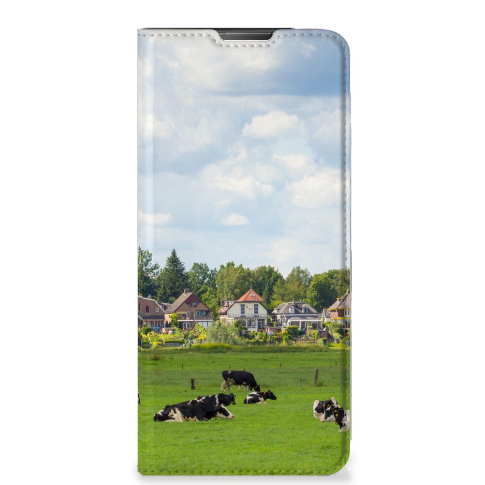 Motorola Moto E20 Hoesje maken Koeien koeien landschap design voorkant
