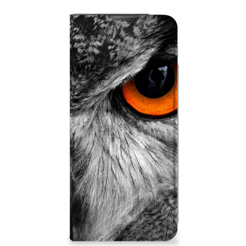 Motorola Moto E20 Hoesje maken Uil stand case uil detail