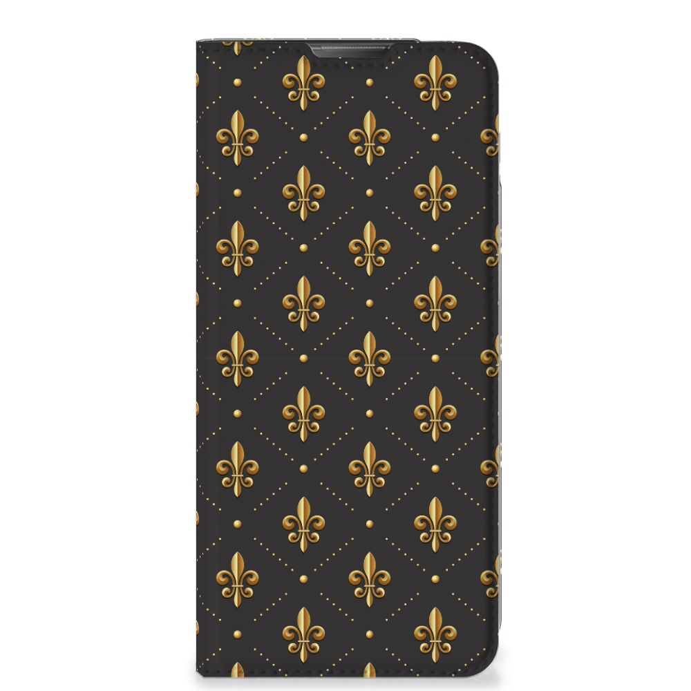 Motorola Moto E20 Hoesje met Magneet Franse Lelie design Franse lelie aanzicht