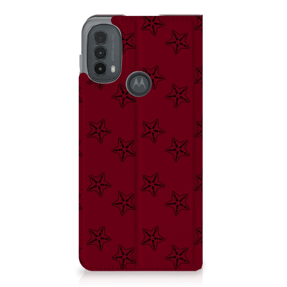 Motorola Moto E20 Hoesje met Magneet Sterren achterzijde