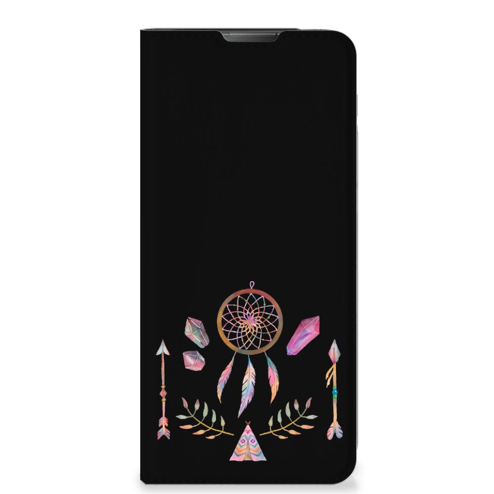 Motorola Moto E20 Magnet Case Boho Dreamcatcher vooraanzicht
