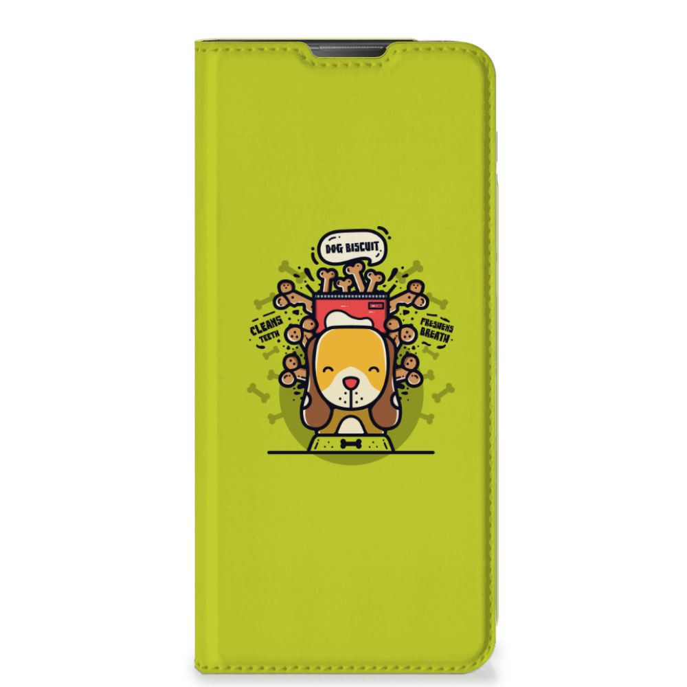 Motorola Moto E20 Magnet Case Doggy Biscuit design voorkant