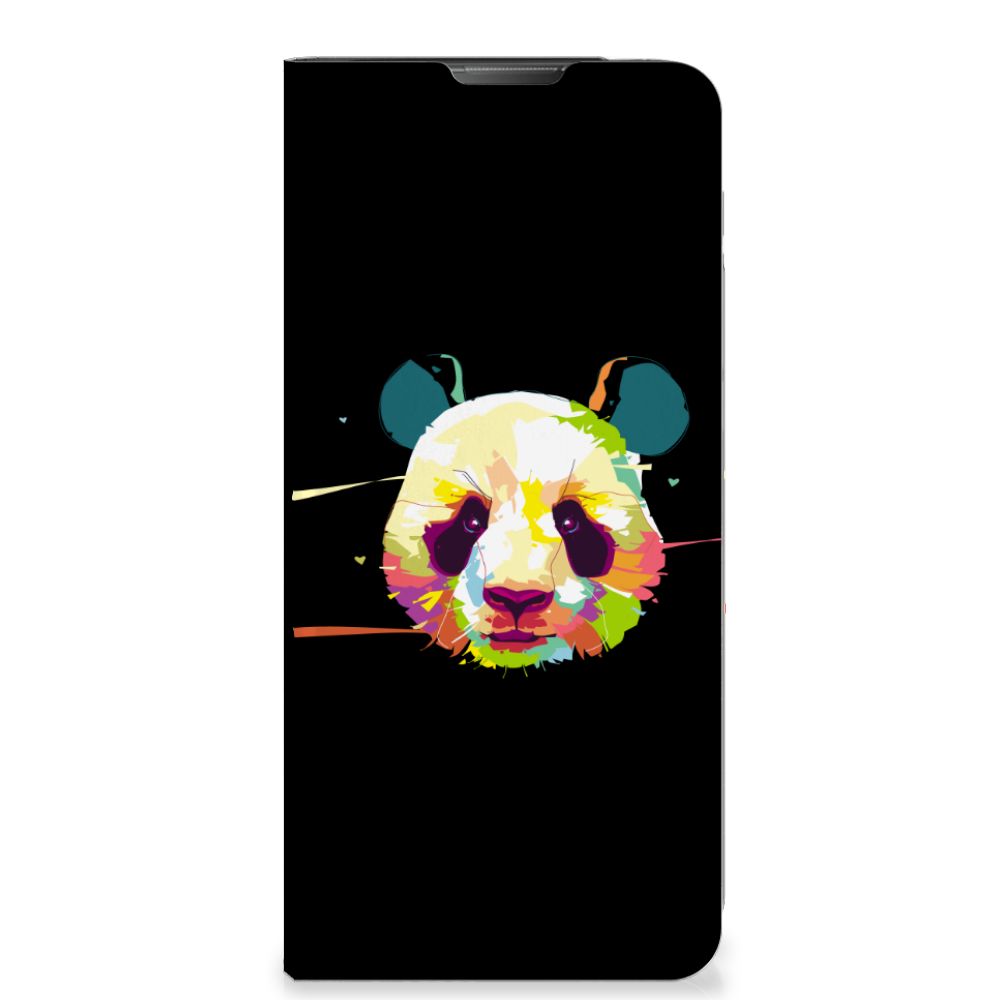 Motorola Moto E20 Magnet Case Panda Color design voorzijde