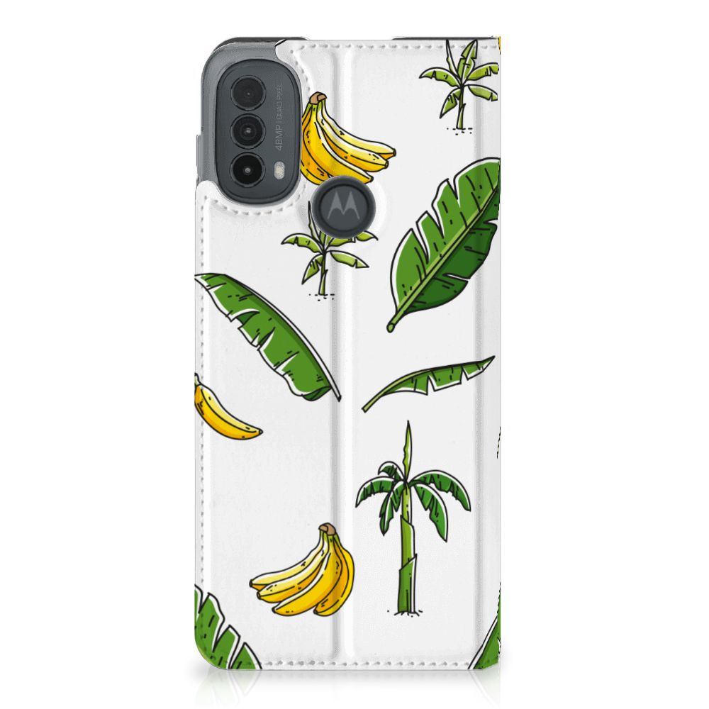 Motorola Moto E20 Smart Cover Banana Tree hoesje banana tree design voorkant
