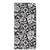 Motorola Moto E20 Smart Cover Black Flowers bloemenprint zwart wit voorkant