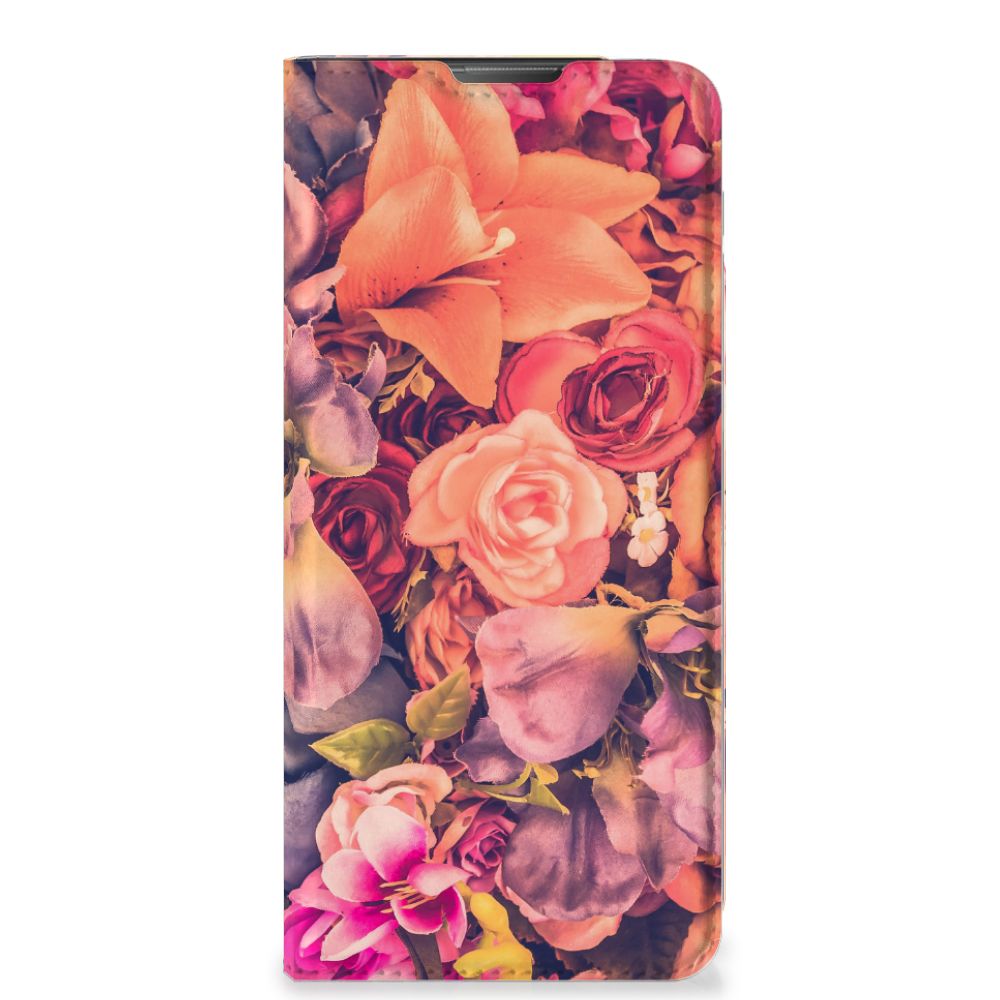 Motorola Moto E20 Smart Cover Bosje Bloemen bloemen ontwerp voorkant