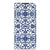 Motorola Moto E20 Smart Cover Flower Blue bloemen patroon voorkant