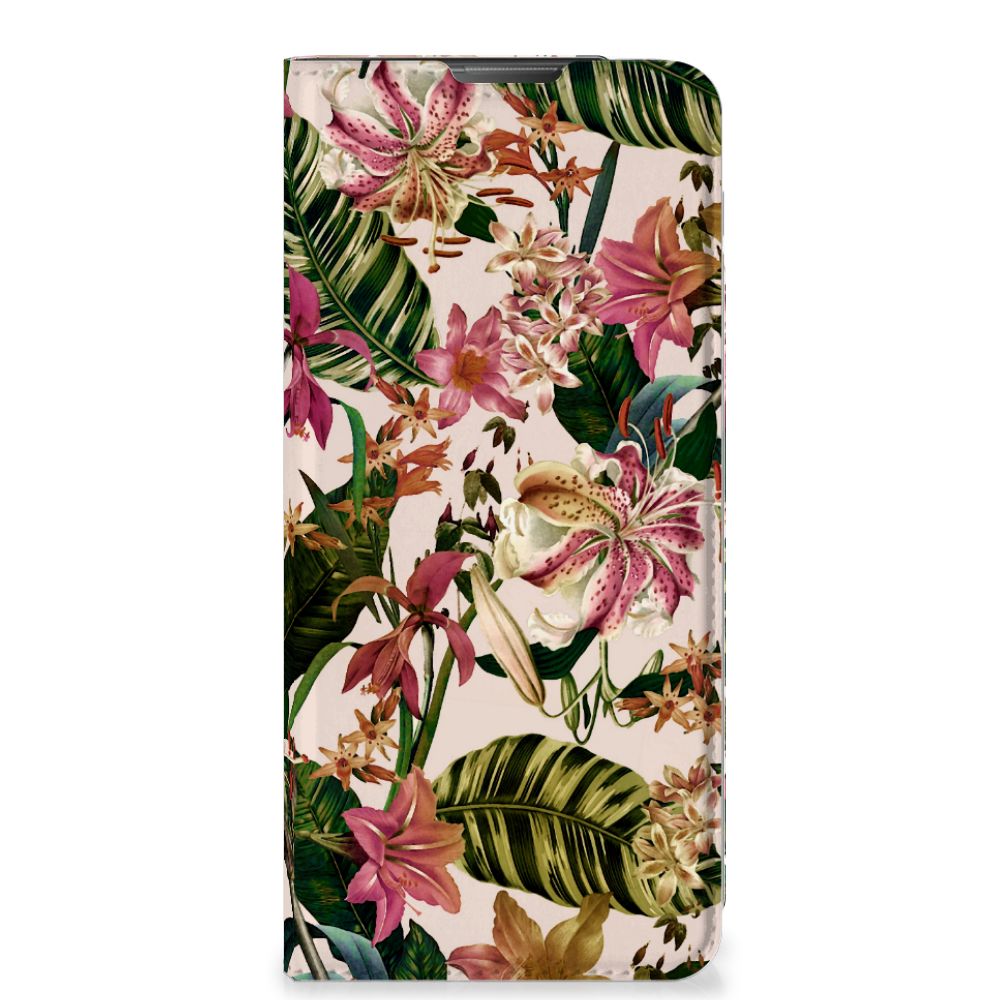 Motorola Moto E20 Smart Cover Flowers Flowers design vooraanzicht