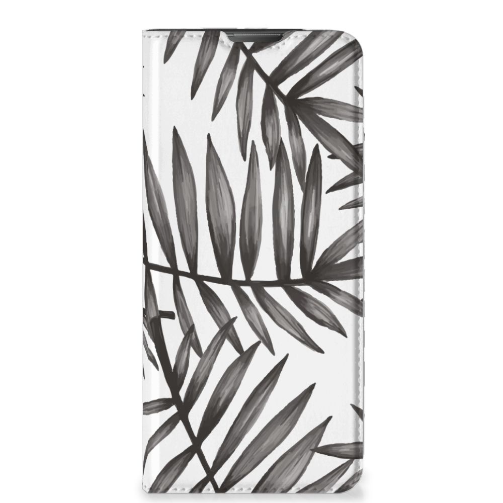 Motorola Moto E20 Smart Cover Leaves Grey voorkant