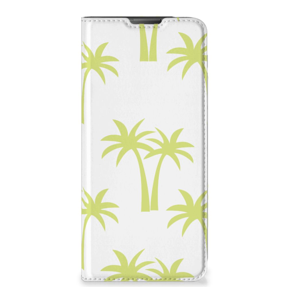 Motorola Moto E20 Smart Cover Palmtrees palmbomen lichtgroen design voorzijde