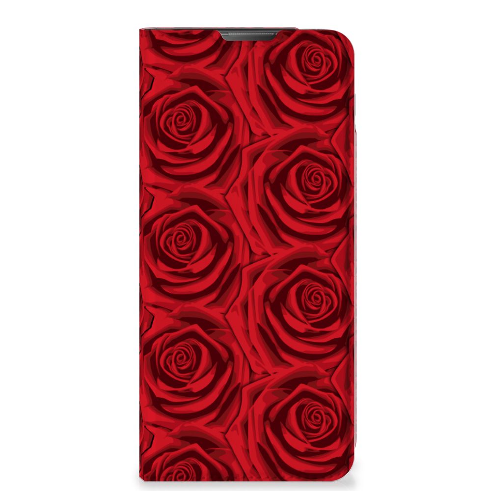 Motorola Moto E20 Smart Cover Red Roses voorkant