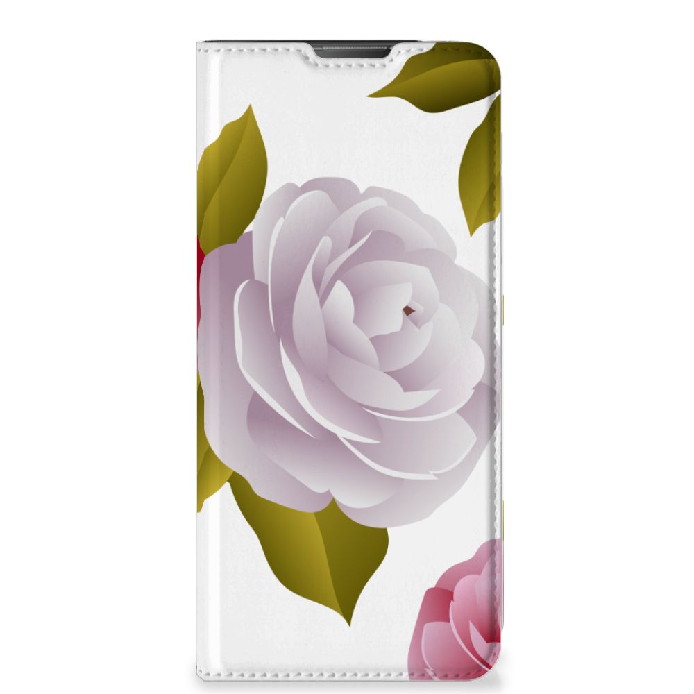 Motorola Moto E20 Smart Cover Roses voorkant bloemen