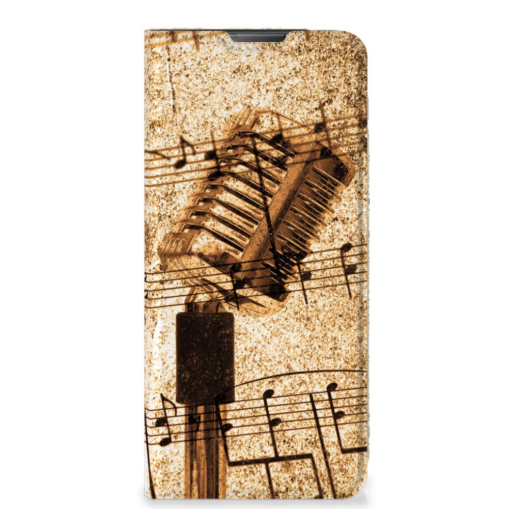 Motorola Moto E20 Stand Case Bladmuziek bladmuziek design voorzijde