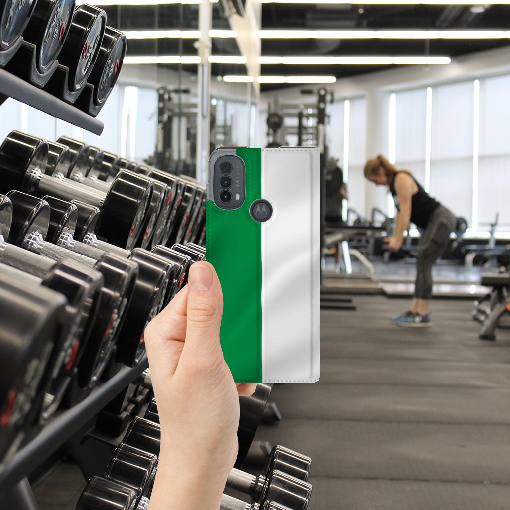 Motorola Moto E20 Standcase Italië sporthal aanzicht