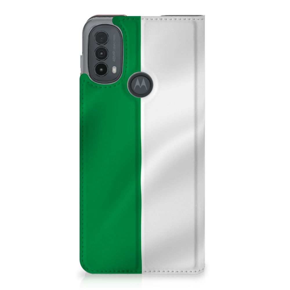 Motorola Moto E20 Standcase Italië vlag design voorkant