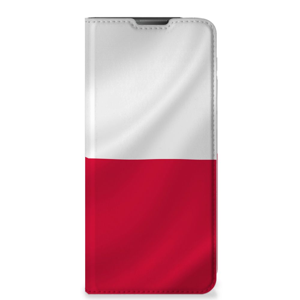 Motorola Moto E20 Standcase Polen design vlakke voorkant
