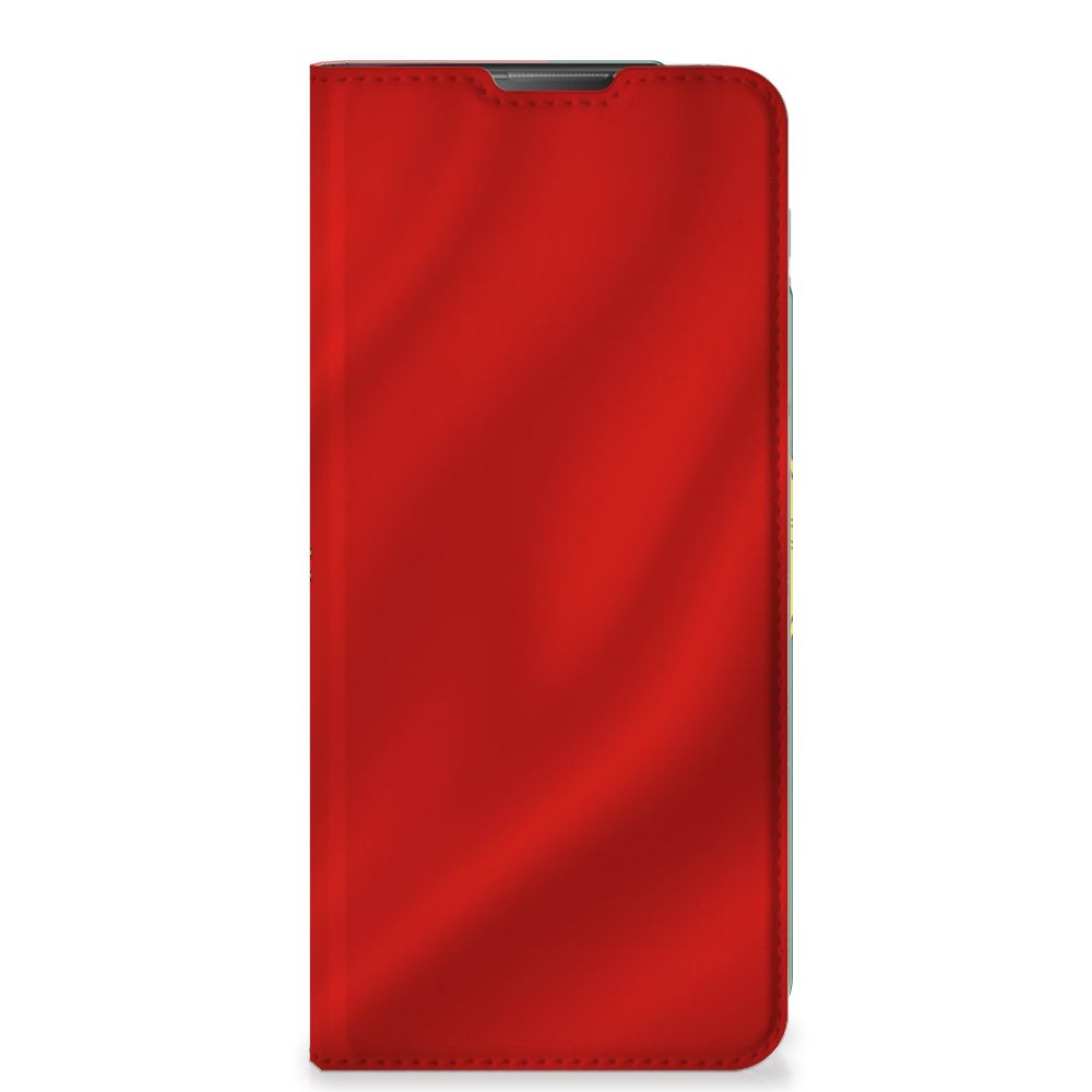 Motorola Moto E20 Standcase Portugal rood ontwerp vooraanzicht