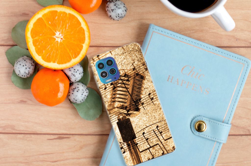 Motorola Moto G100 Siliconen Hoesje met foto Bladmuziek B2C Telecom
