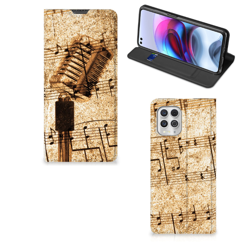 Motorola Moto G100 Stand Case Bladmuziek - B2C Telecom