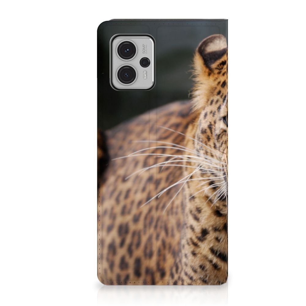 Motorola Moto G13 | G23 Hoesje maken Luipaard design luipaard aanzicht