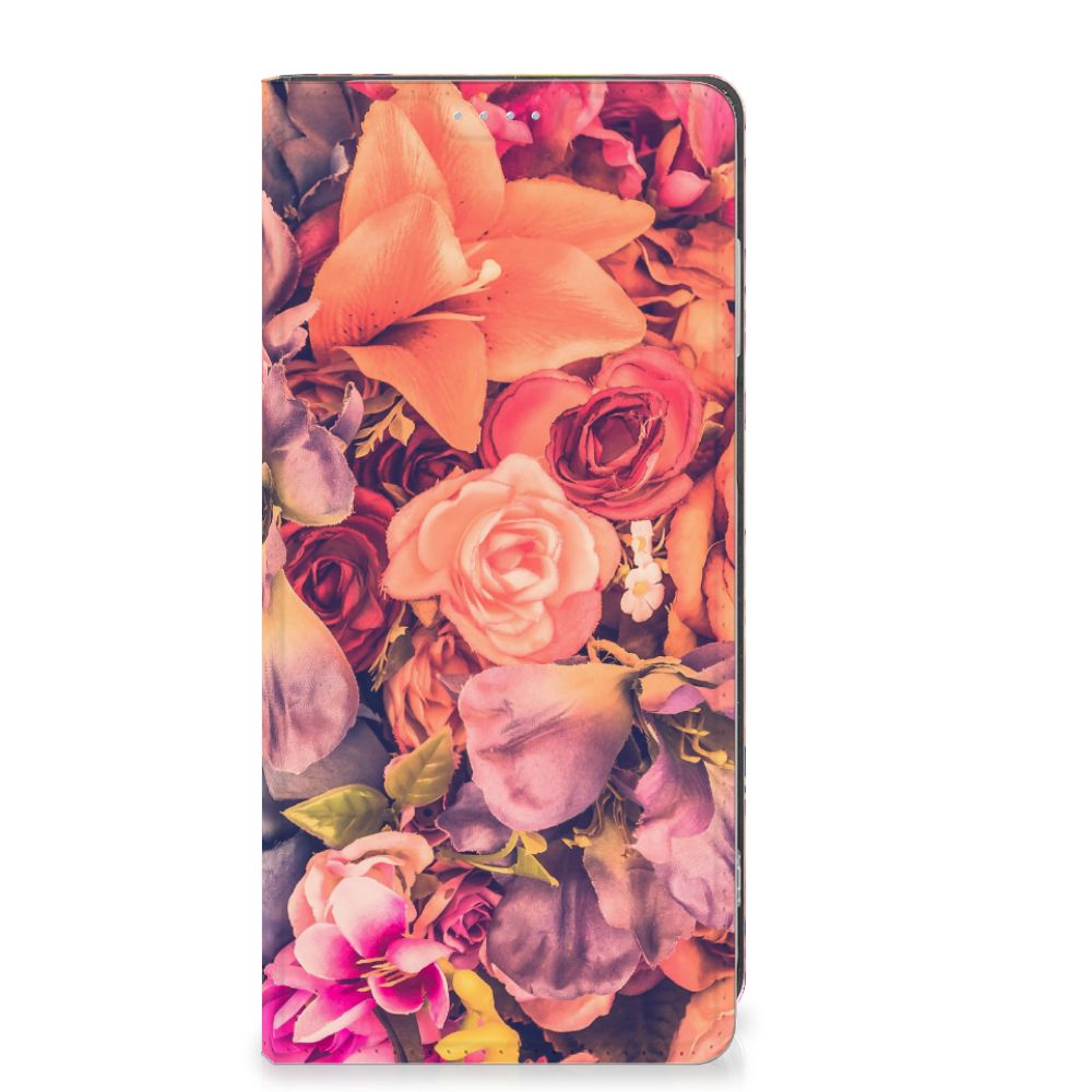 Motorola Moto G13 | G23 Smart Cover Bosje Bloemen bloemen ontwerp aanzicht