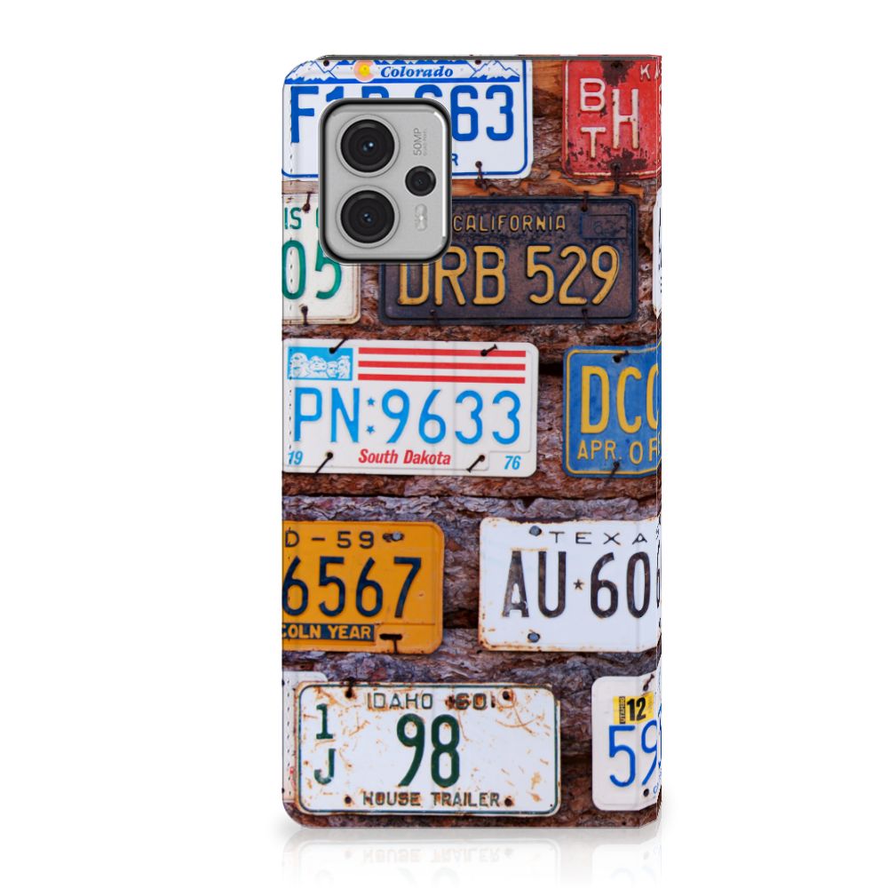 Motorola Moto G13 | G23 Stand Case Kentekenplaten design kentekenplaten aanzicht