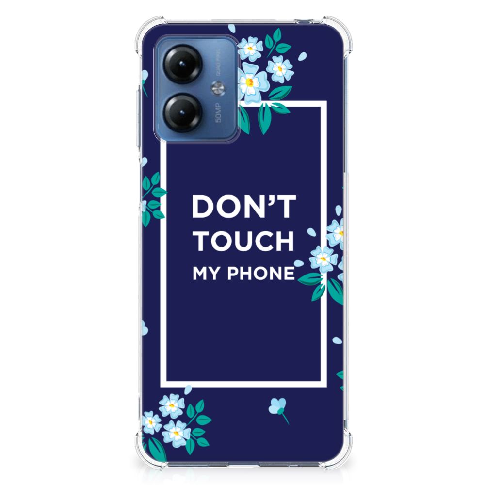 Motorola Moto G14 Anti Shock Case Flowers Blue DTMP B2C Telecom