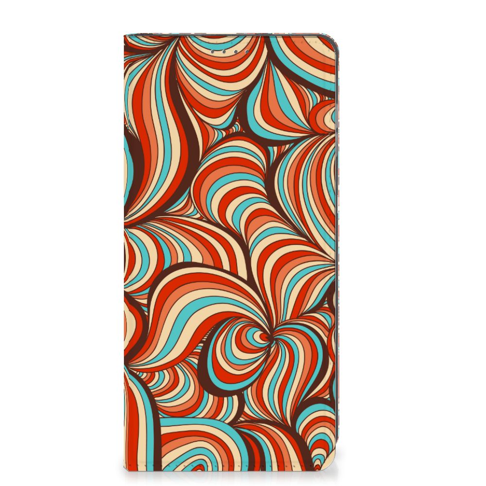 Motorola Moto G14 Bookcase Retro retro design kleurrijke swirl patroon