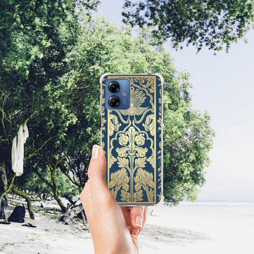 Motorola Moto G14 Case Beige Flowers B2C Telecom
