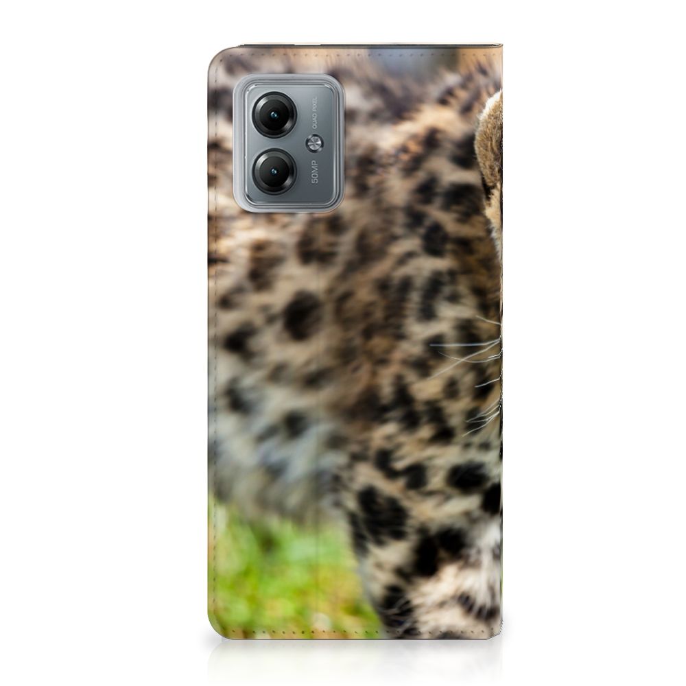 Motorola Moto G14 Hoesje maken Baby Luipaard design baby luipaard vooraanzicht