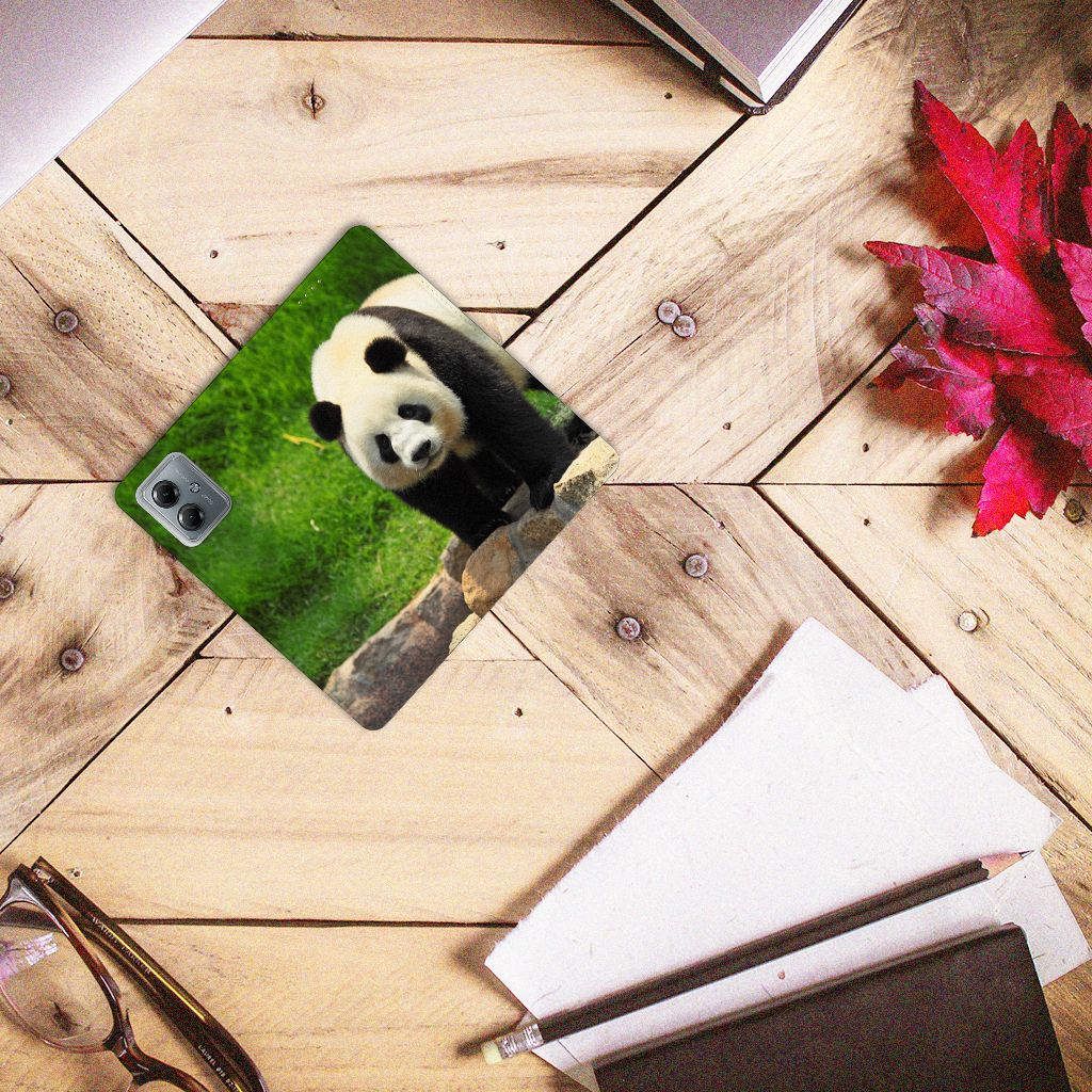 Motorola Moto G14 Hoesje maken Panda design panda aanzicht