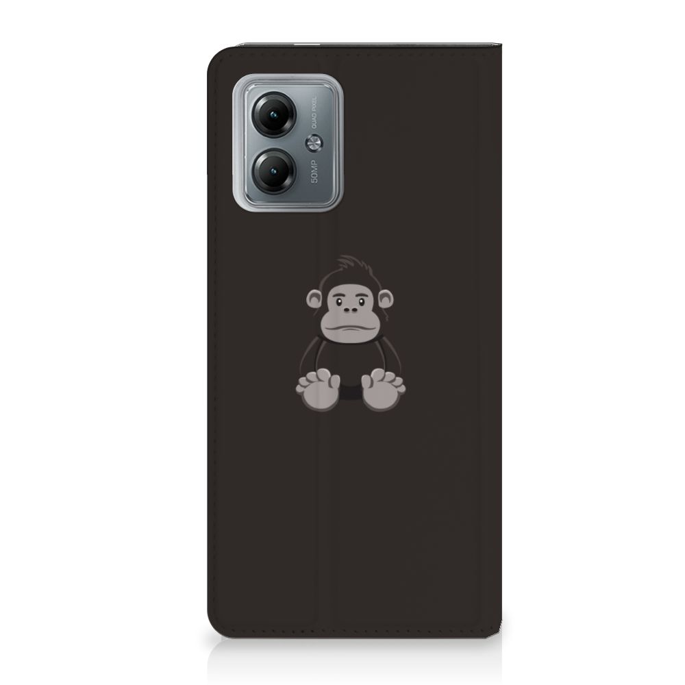 Motorola Moto G14 Magnet Case Gorilla telefoonhoesje gorilla ontwerp voorkant