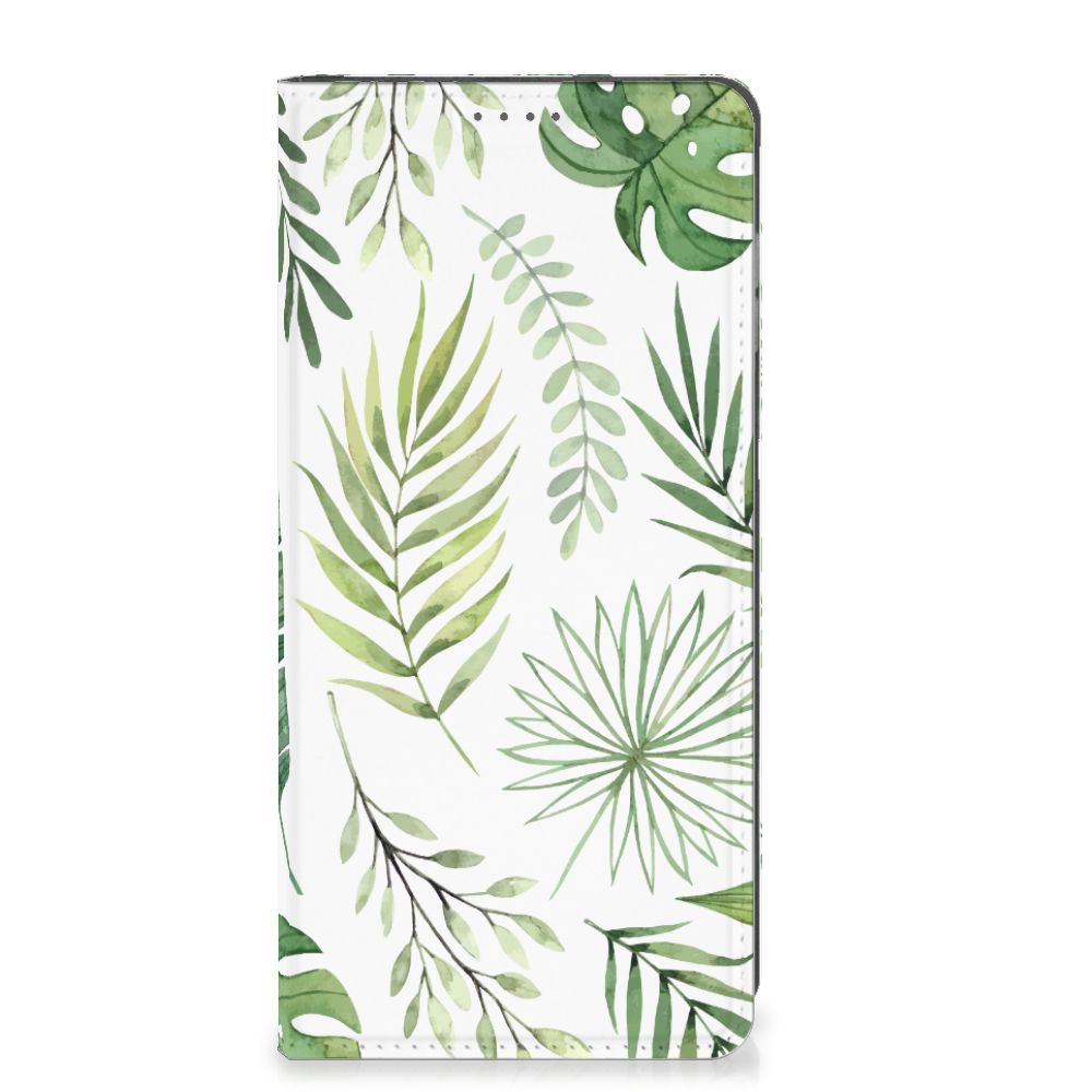 Motorola Moto G14 Smart Cover Leaves design bladeren aanzicht