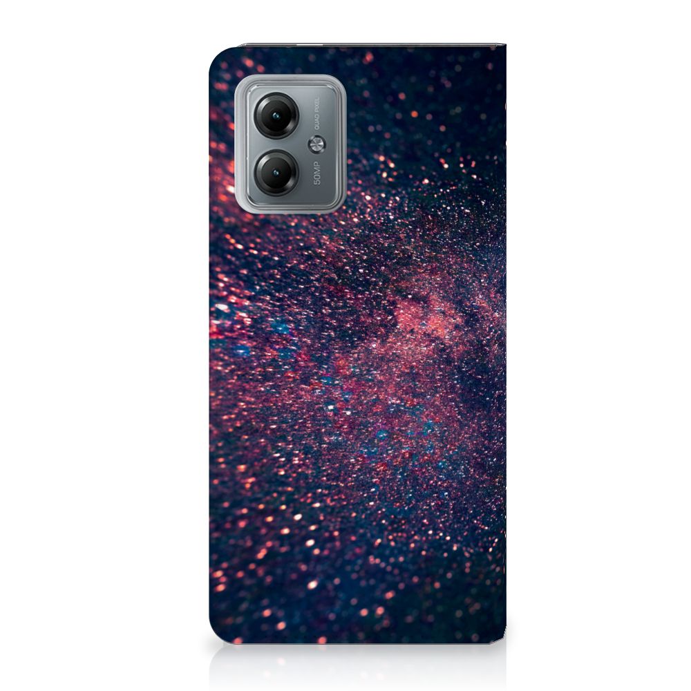 Motorola Moto G14 Stand Case Stars design sterren achterzijde