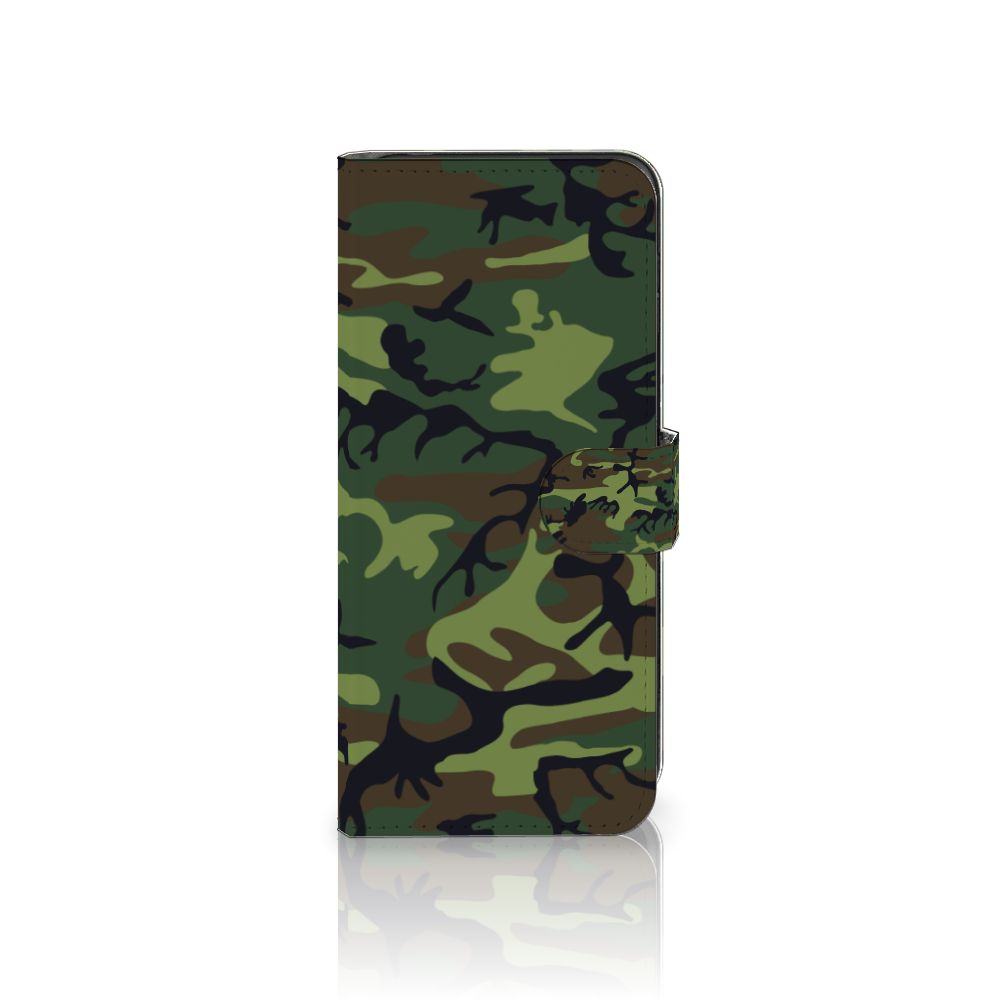 Motorola Moto G14 Telefoon Hoesje Army Dark telefoonhoesje camouflage design voorkant