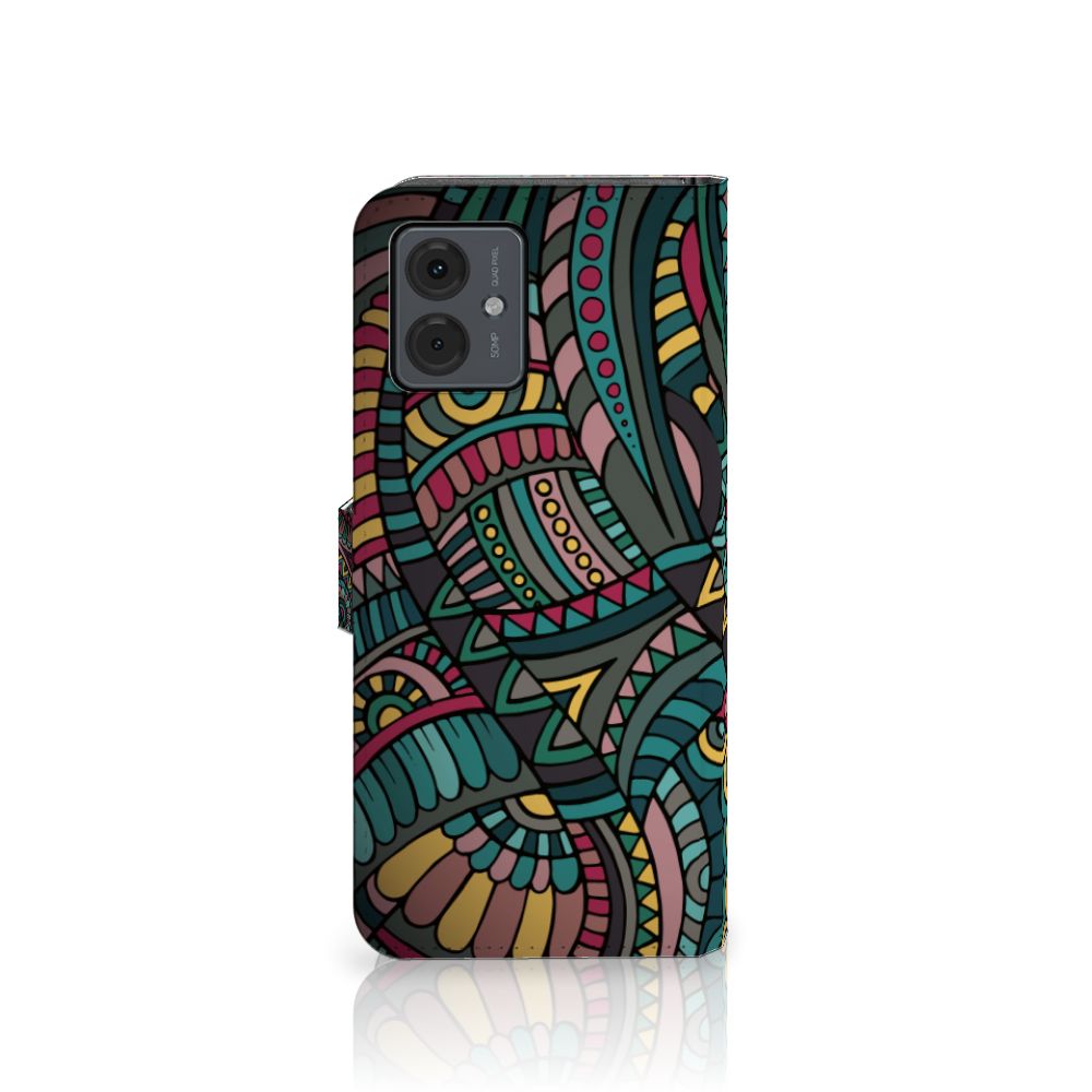 Motorola Moto G14 Telefoon Hoesje Aztec telefoonhoesje ontwerp kleurvol