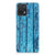 Motorola Moto G23 | G13 Bumper Hoesje Wood Blue afgebladderd blauw hout achterkant
