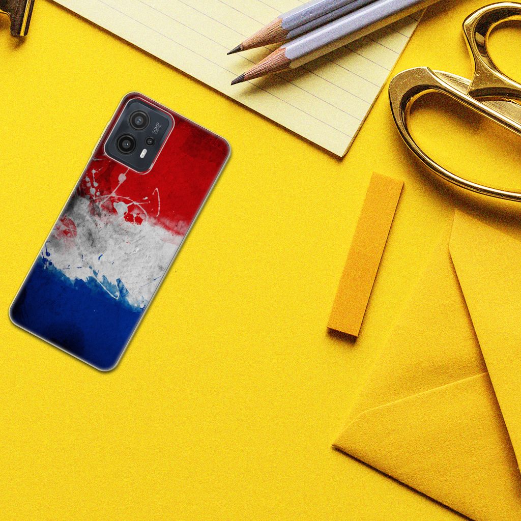 Motorola Moto G23 | G13 Hoesje Nederland hoesje Nederlandse vlag bovenaanzicht