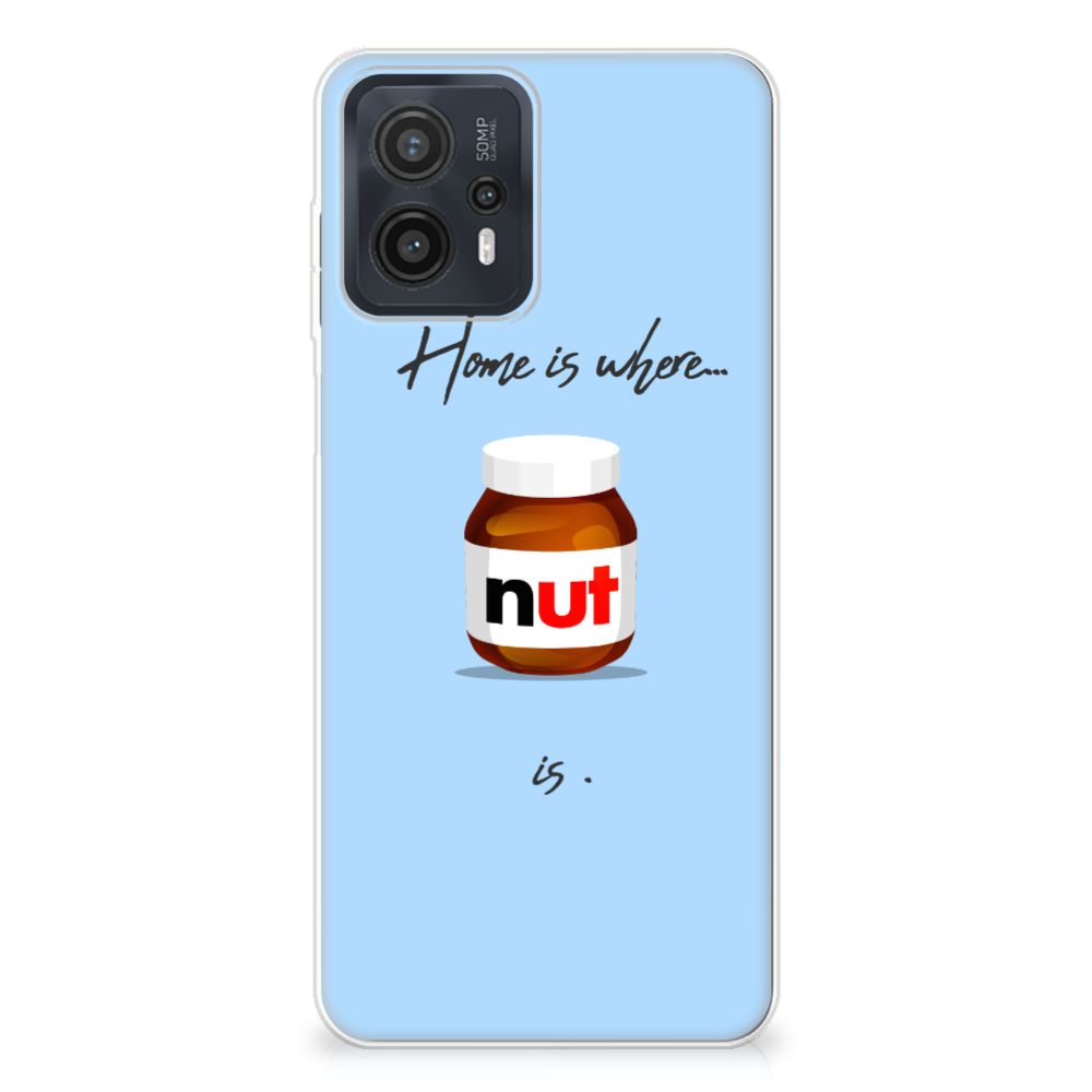 Motorola Moto G23 | G13 Siliconen Case Nut Home ontwerp illustratie blauw