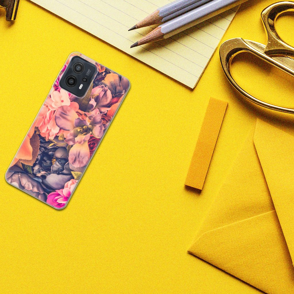 Motorola Moto G23 | G13 TPU Case Bosje Bloemen bloemen design bovenaanzicht