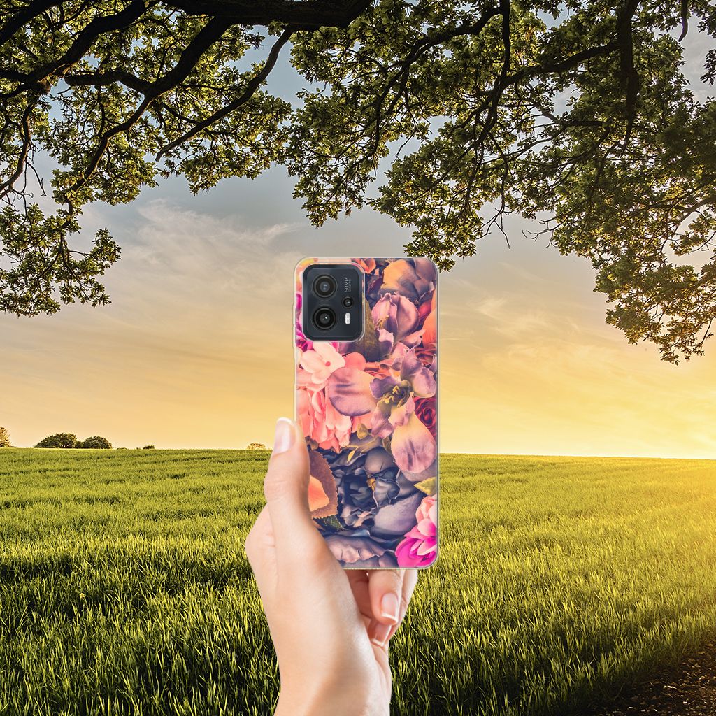 Motorola Moto G23 | G13 TPU Case Bosje Bloemen hand natuur zonsondergang