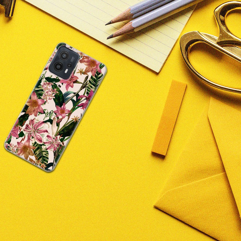 Motorola Moto G23 | G13 TPU Case Flowers bloemen ontwerp recht