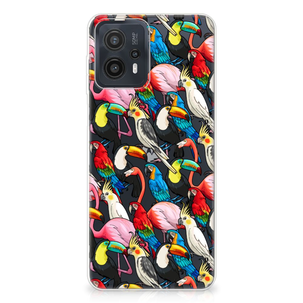 Motorola Moto G23 | G13 TPU Hoesje Birds design vogels aanzicht