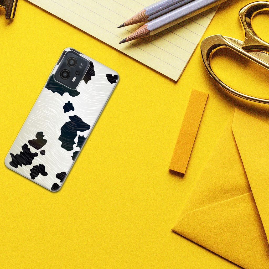 Motorola Moto G23 | G13 TPU Hoesje Koeienvlekken design koeienvlekken aanzicht
