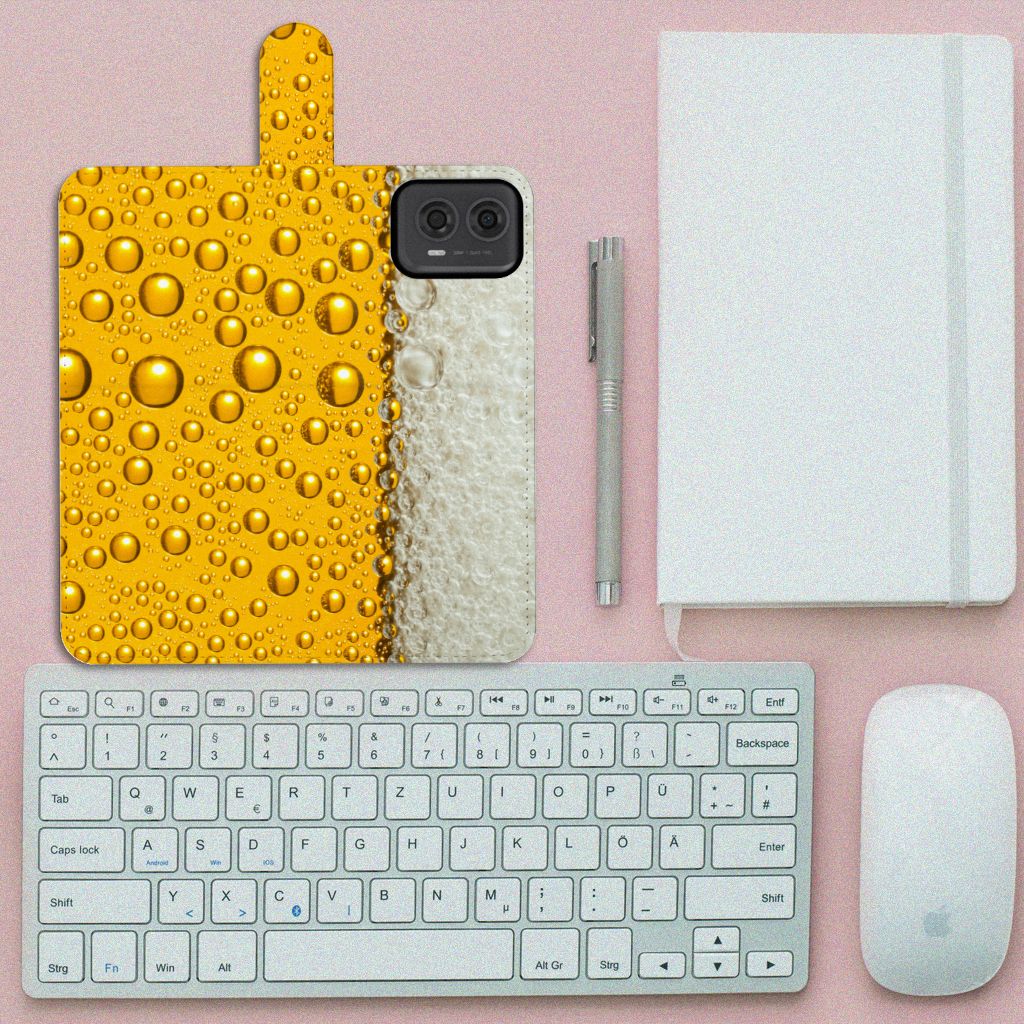 Motorola Moto G24 | G04 | G24 Power Book Cover Bier biertje design voorzijde