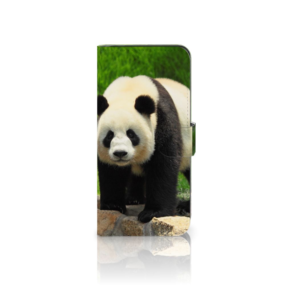 Motorola Moto G24 | G04 | G24 Power Telefoonhoesje met Pasjes Panda panda vooraanzicht