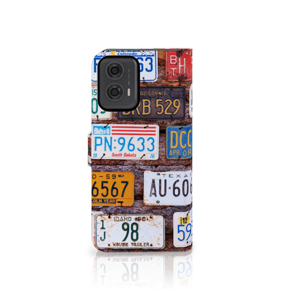 Motorola Moto G24 G04 G24 Power Telefoonhoesje met foto Kentekenplaten design kentekenplaten aanzicht