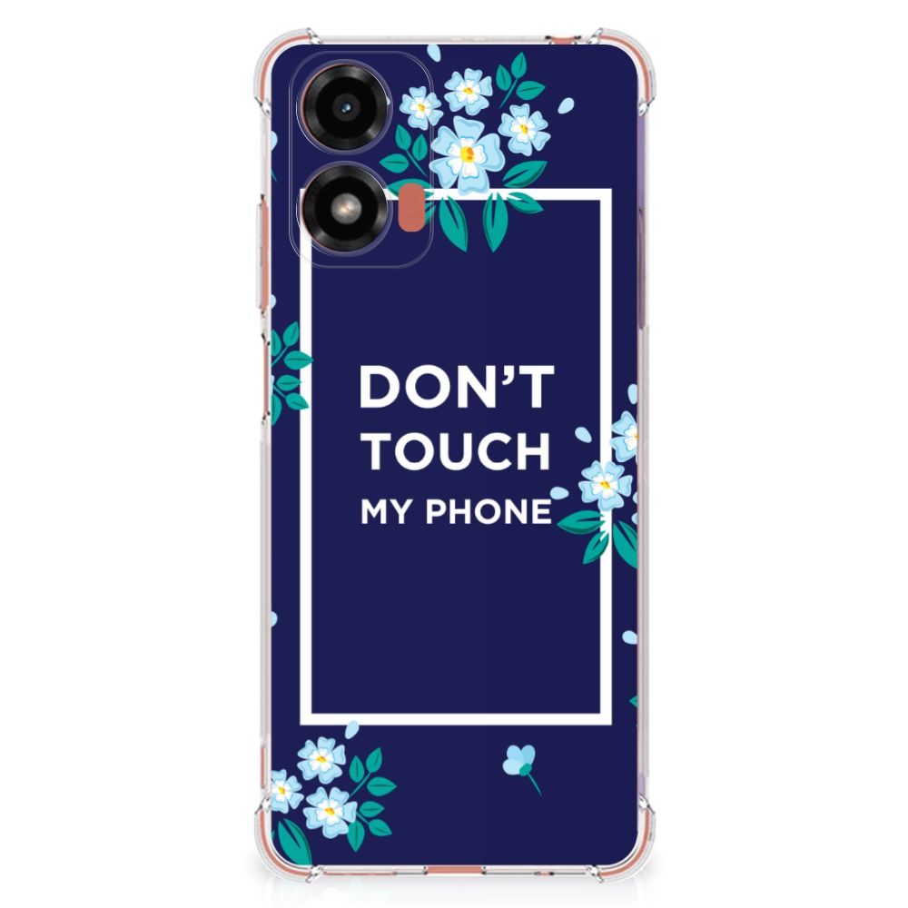 Motorola Moto G24 | G24 Power | G04 Anti Shock Case Flowers Blue DTMP B2C Telecom