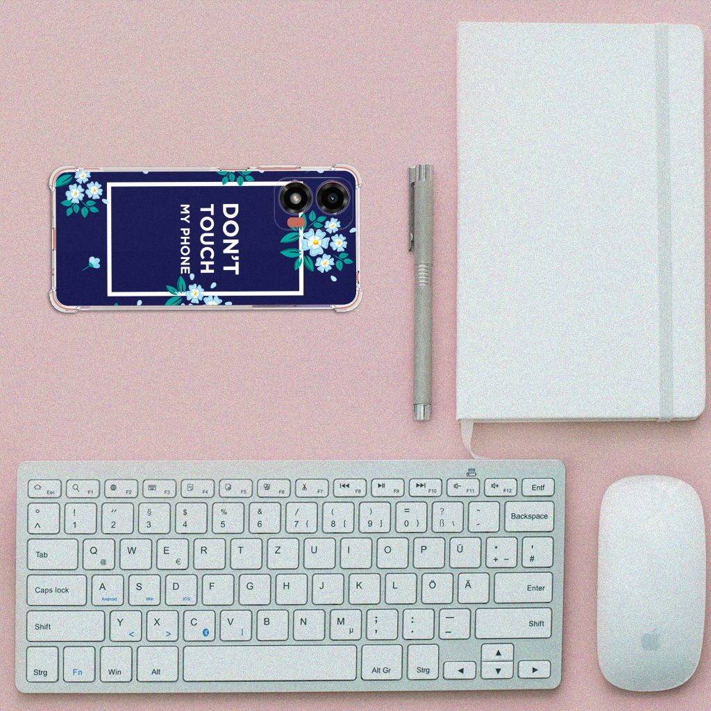 Motorola Moto G24 | G24 Power | G04 Anti Shock Case Flowers Blue DTMP B2C Telecom